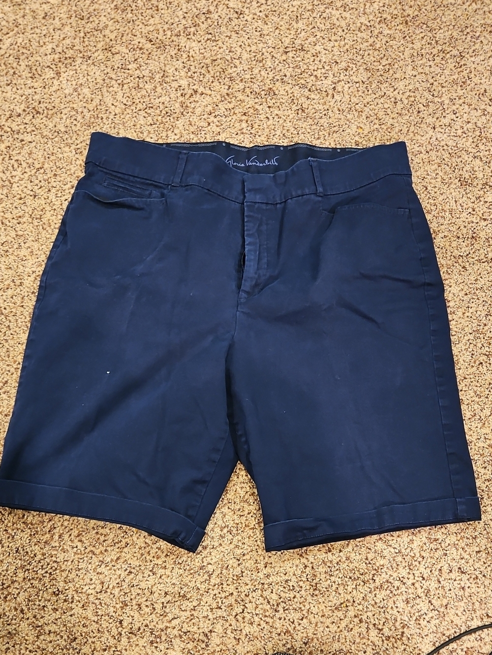 Women's Gloria Vanderbilt Navy Cotton Shorts